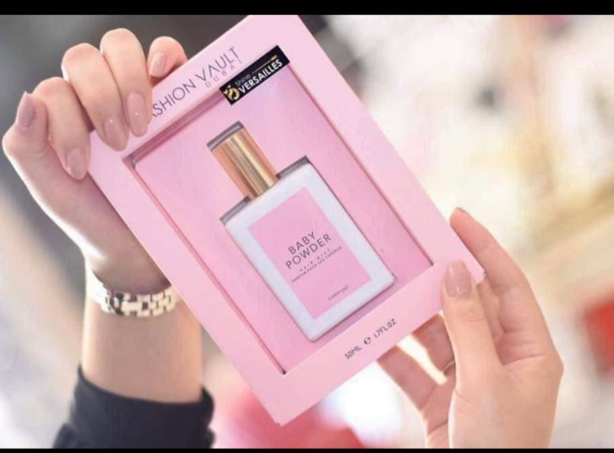 Baby powder hair perfume